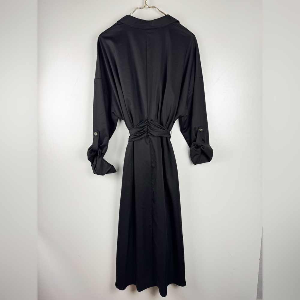 NEW Antonio Melani Roxanne Midi Dress Black Tie Waist Quiet Luxury, Professional - Picture 5 of 6